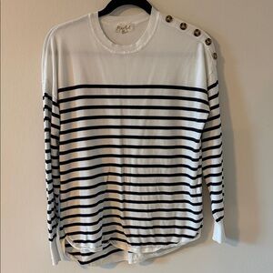 Navy Blue Stripe Sweater